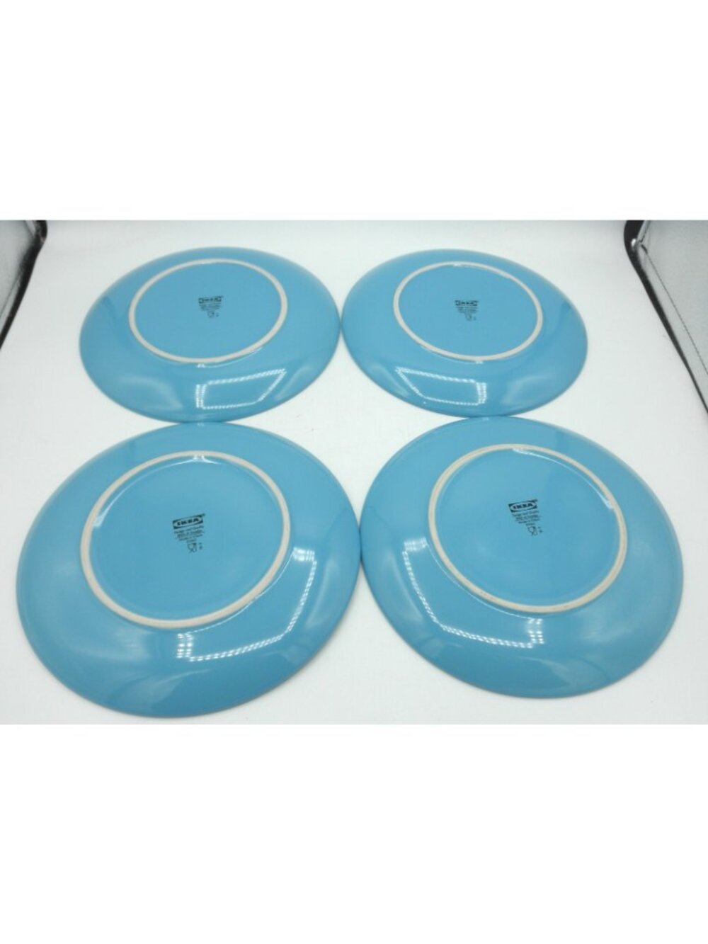 Fargrik Turquoise by IKEA 8 1/4 Inch Salad Plate Set of 4 Pattern Code: IK FARTU - Picture 2 of 6